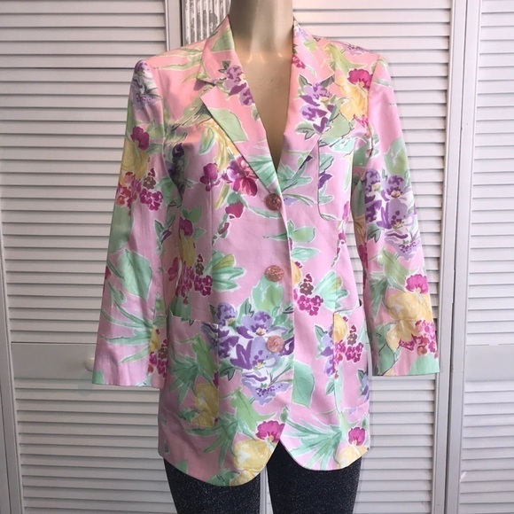 Pink Floral (Les Boutiques) Blazer - Picture 2 of 11